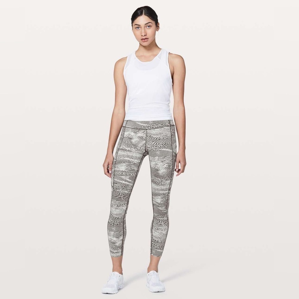 Lululemon Fast & Free 7/8 Tight II *Nulux 25", Swerve Vapor Metal Grey, Size 6 - Picture 3 of 13